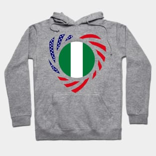 Nigerian American Multinational Patriot Flag (Heart) Hoodie